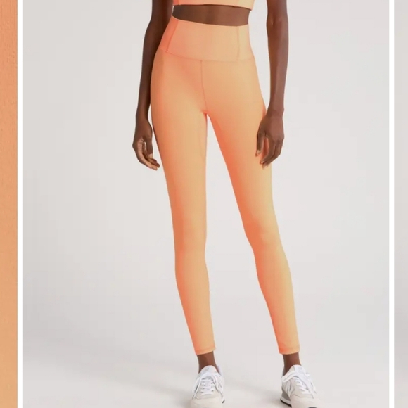 NWOT Free People Movement Never Better High Waist Leggings Bright Peach Size XS - Picture 11 of 13